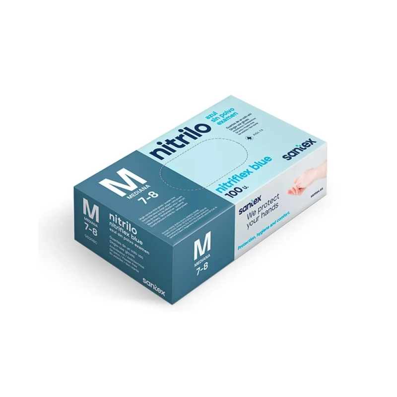 Guantes de nitrilo Talla M sin Polvo 3 5 G 100 uds SANTEX 2
