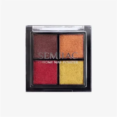Semilac 02 Pressed Nail Powder Chrome Palette 1