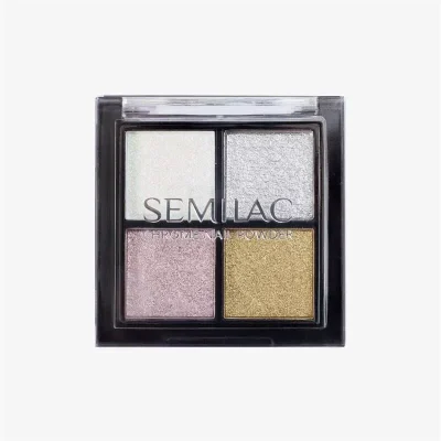 Semilac Pressed Nail Powder Chrome Palette 01 2