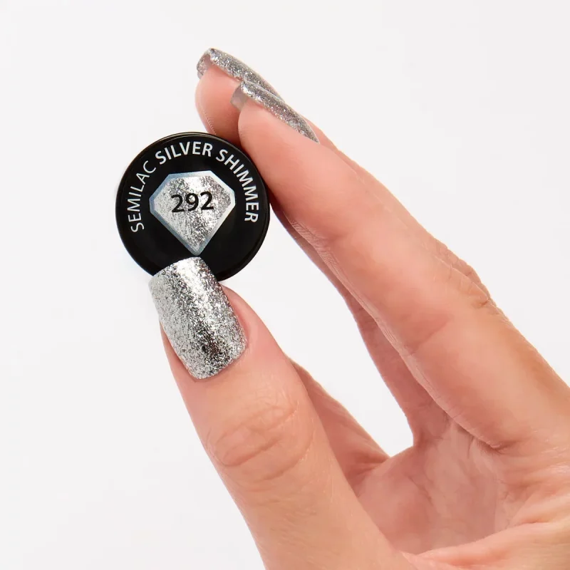 Semilac 292 Silver Shimmer 3