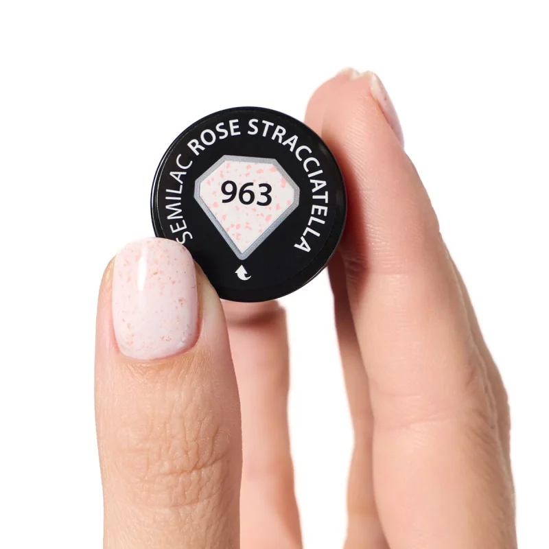Semilac 963 Rose Stracciatella 1