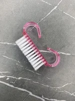 Cepillo de limpieza de uñas rosa translúcido 2