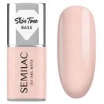 Semilac Skin Tone Cover Base Glitter Peach 7 ml 2