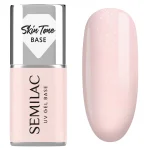 Semilac Skin Tone Cover Base Glitter Rose 7 ml 1