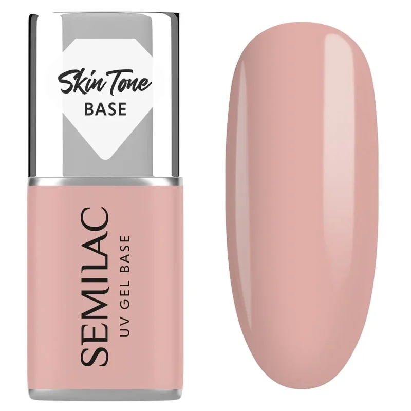 Semilac Skin Tone Cover Base Pale Beige 7 ml 1