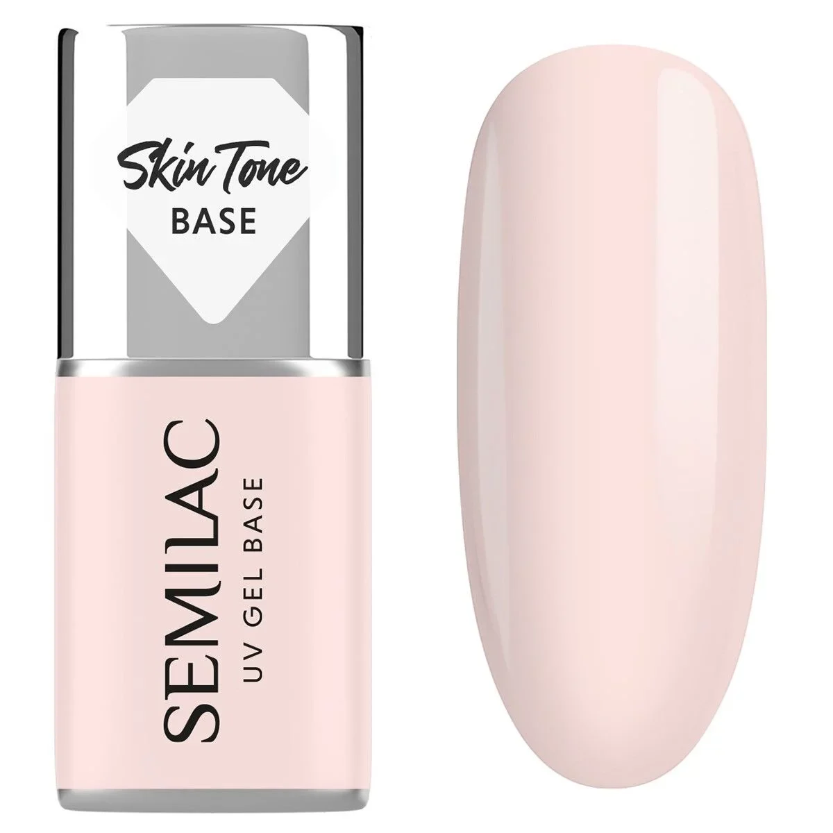 Semilac Skin Tone Cover Base Rose Beige 7 ml 1