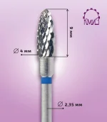 KMIZ 115822 Fresa de Carburo de Tungsteno de Corte Medio para Manicura y Pedicura