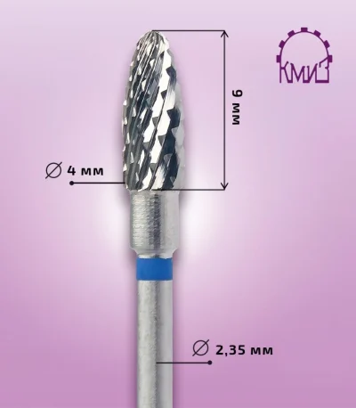 KMIZ 115822 Fresa de Carburo de Tungsteno de Corte Medio para Manicura y Pedicura