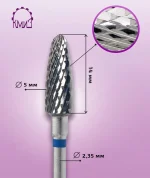 KMIZ 115824 Fresa de Carburo de Tungsteno Precisión en Forma de Parábola con Corte Medio