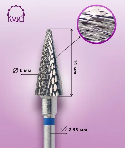 KMIZ 118950 Fresa de Carburo de Tungsteno Cono de Corte Medio para Retirado y Corrección
