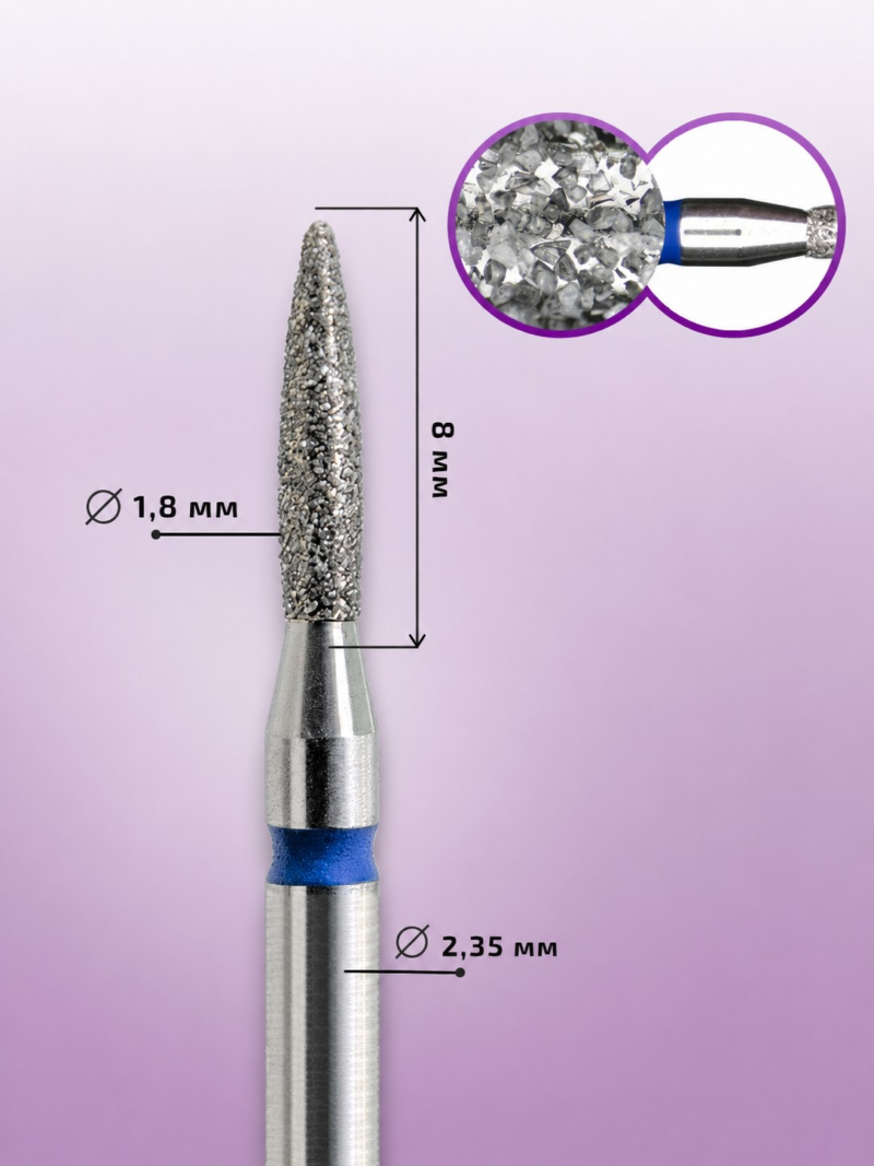 KMIZ 115788 Fresa Diamante Llama Grano Medio 1 8 mm