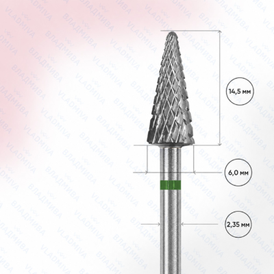 VLADMIVA 407102 Fresa Cono Corte Cruzado Grueso 6 mm