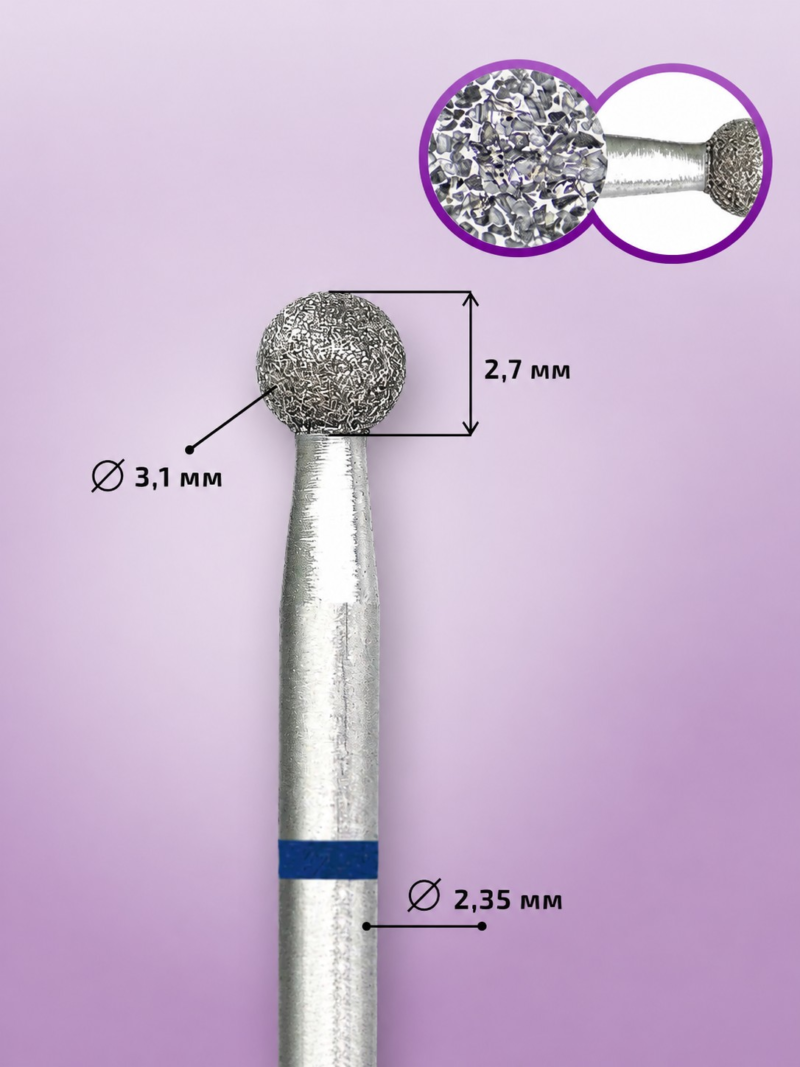 KMIZ 113527 Fresa Diamante Bola Grano Medio 3 1 mm