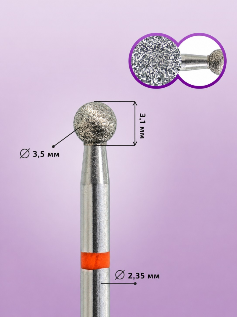 KMIZ 117940 Fresa Diamante Bola Grano Fino 3 5 mm