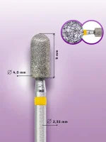KMIZ 117985 Fresa Diamante Cilindro Redondeado Grano Muy Fino 4 0 mm