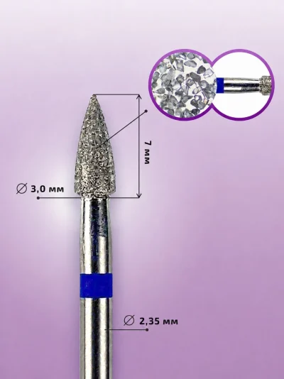 KMIZ 118327 Fresa Diamante Aguja Grano Medio 3 0 mm