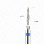 VLADMIVA 866 104 243 080 014 Fresa Diamante Llama Grano Medio 1 4 mm