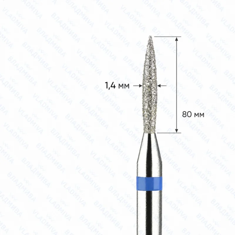VLADMIVA 866 104 243 080 014 Fresa Diamante Llama Grano Medio 1 4 mm