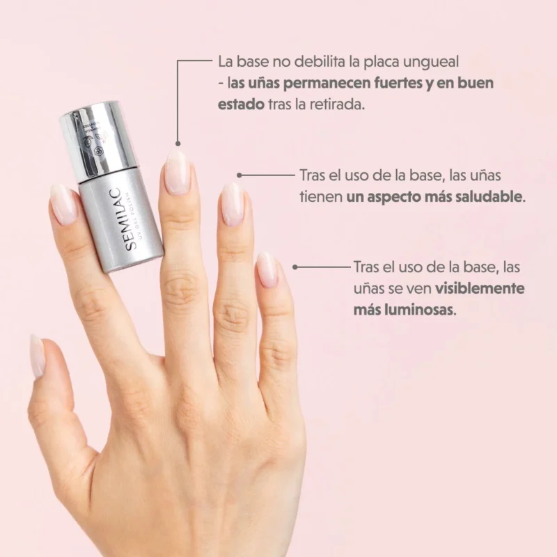 Semilac Collagen Base Soft Pink 7 ml 3